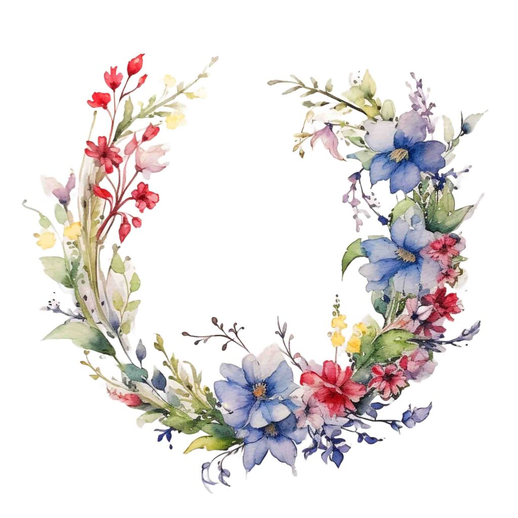 Beautiful Watercolor Floral Flower Frame Vector  PNG Images