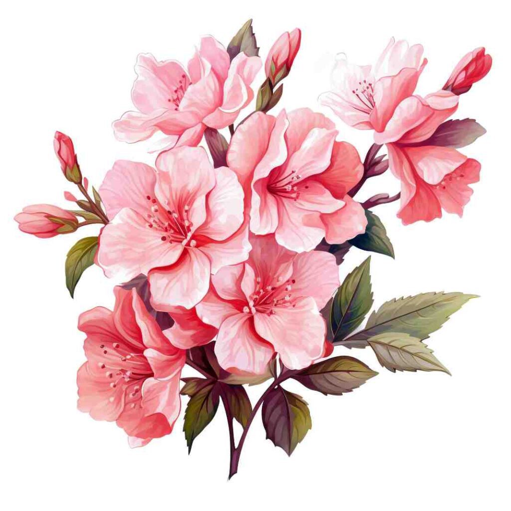 Flower, Pink flowers, pink petaled flower illustration on white background,