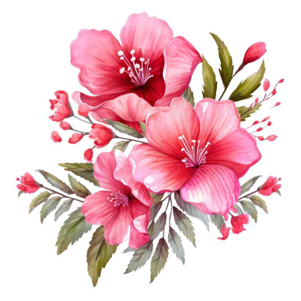 Vector art of flower in watercolor PNG