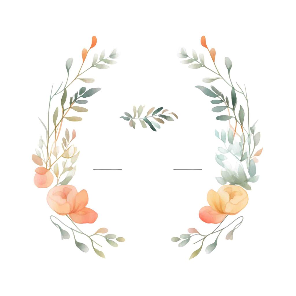 flower watercolor wreath background free png