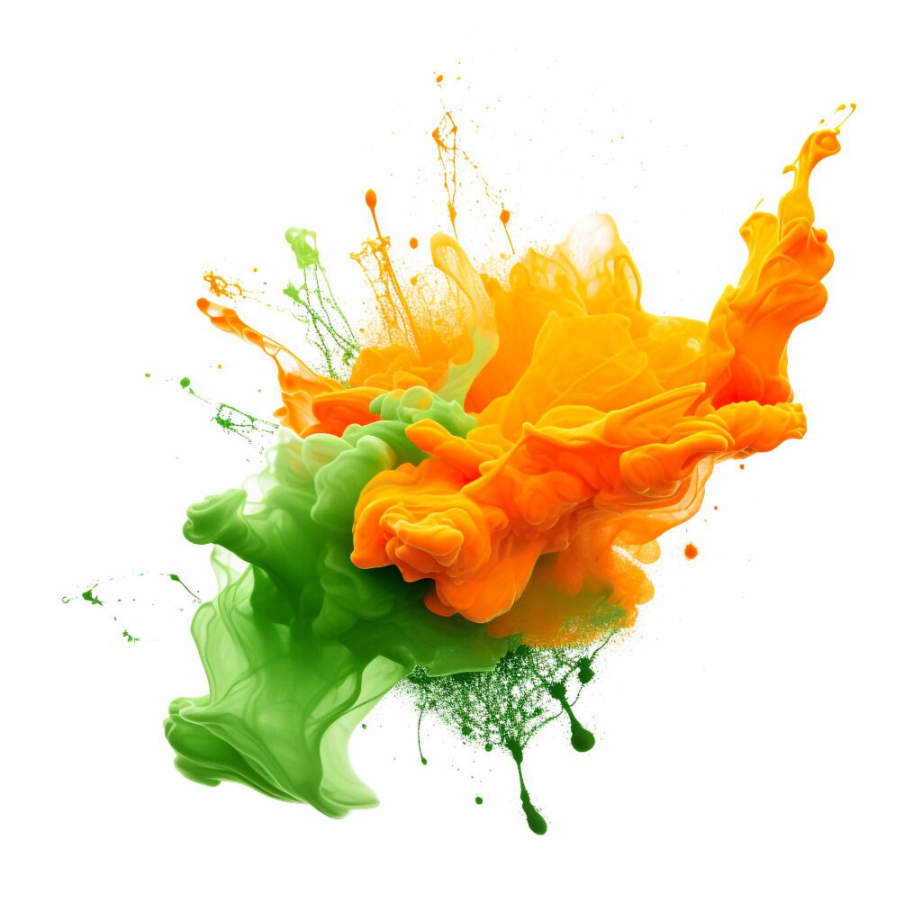 watercolor splatter illustration of a colorful Brush PNG and smoke (8)