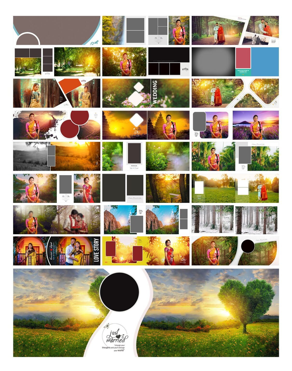 New Psd Wedding Album PSD New Design 12x36 Volume -33 - RC Design