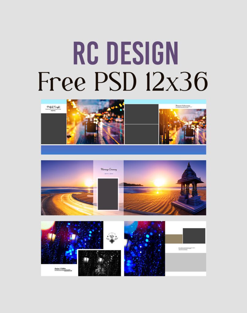 Free Wedding Album Psd 12×36 Volume-13