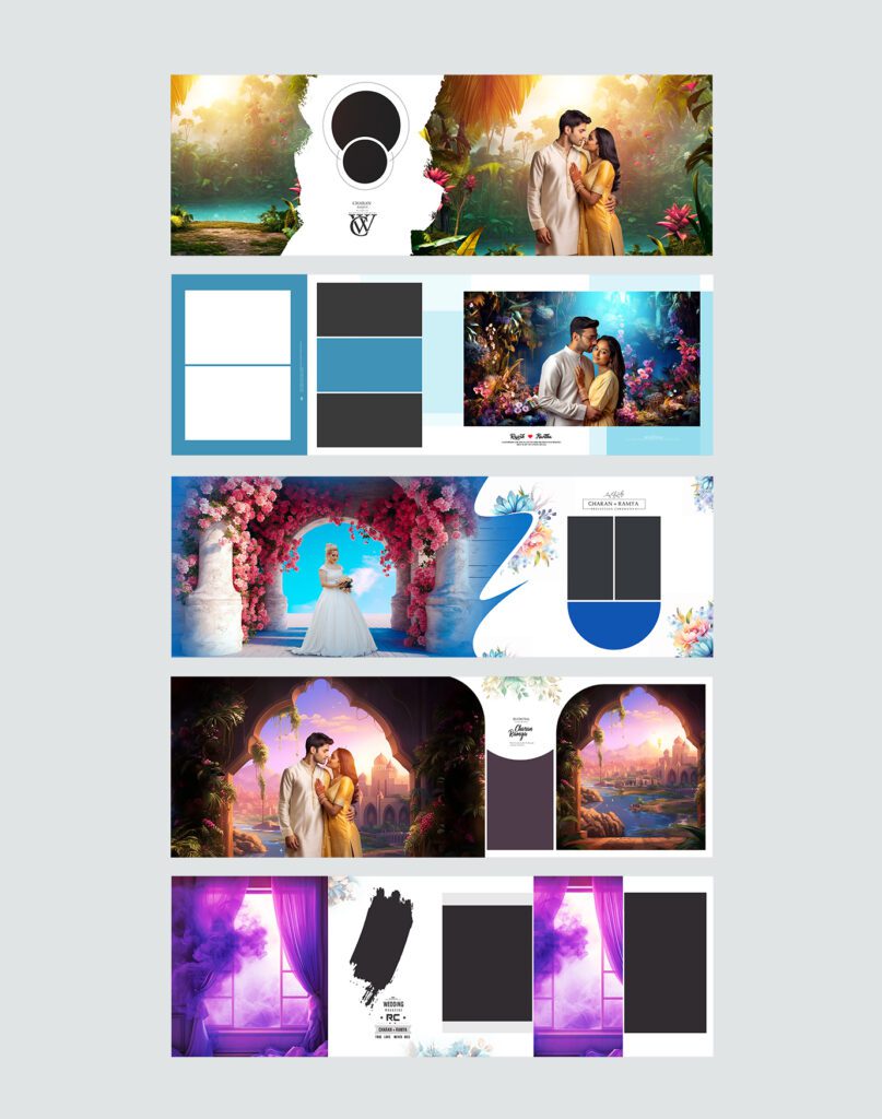 wedding Creative layout AI 12×36 5 PSD Only