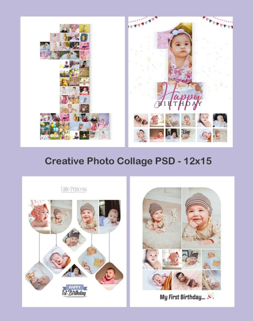 Creative Photo Collage 12×15 – 4 PSD Only