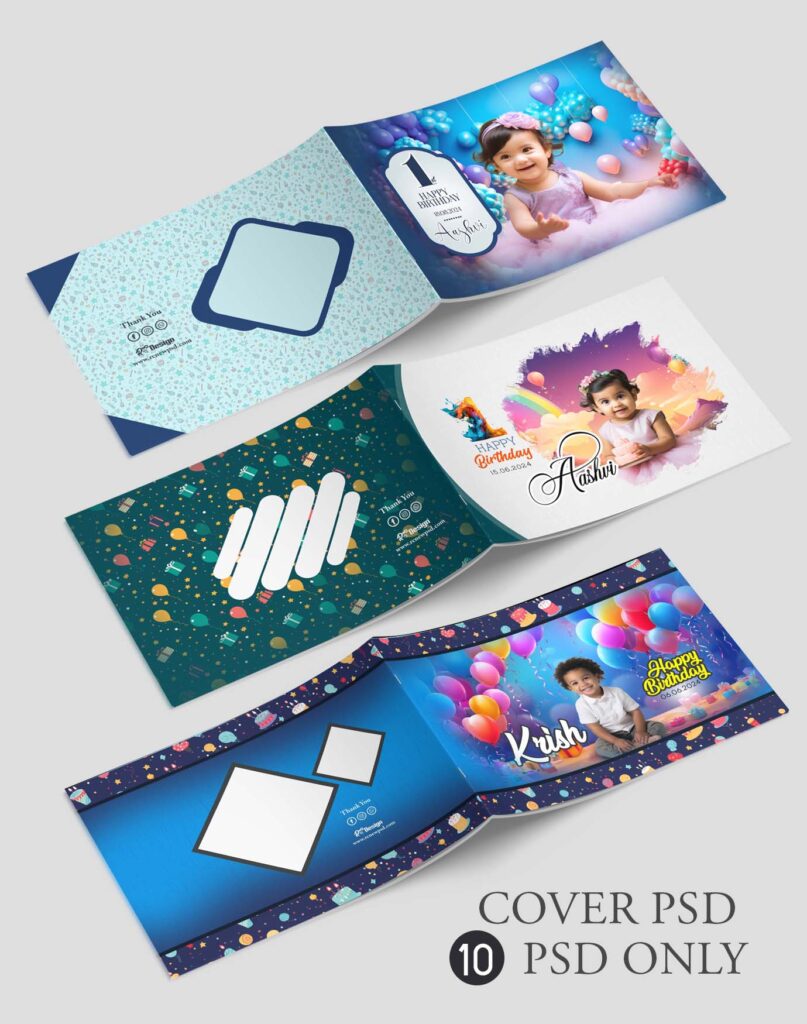 Birthday Album Cover Page 14×40 -10 PSD RC Design