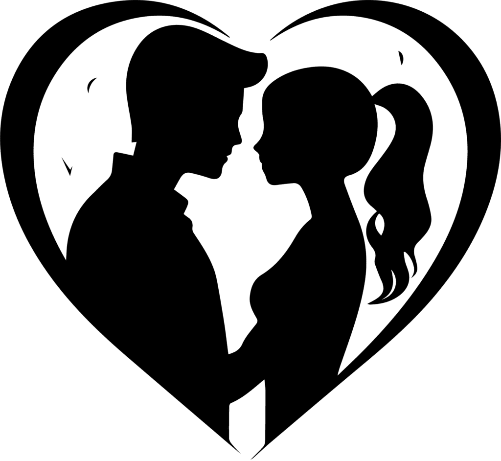 Wedding Couple Silhouette PNG (11)