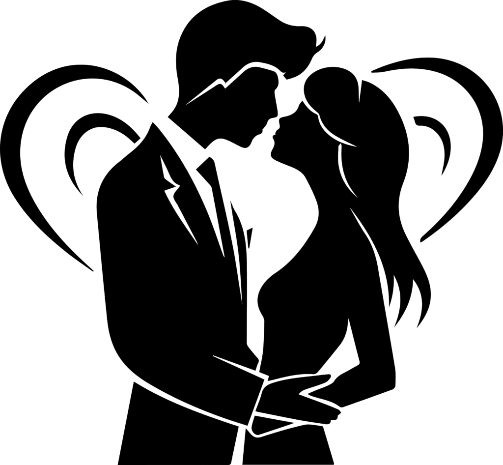 Wedding Couple Silhouette PNG (3)