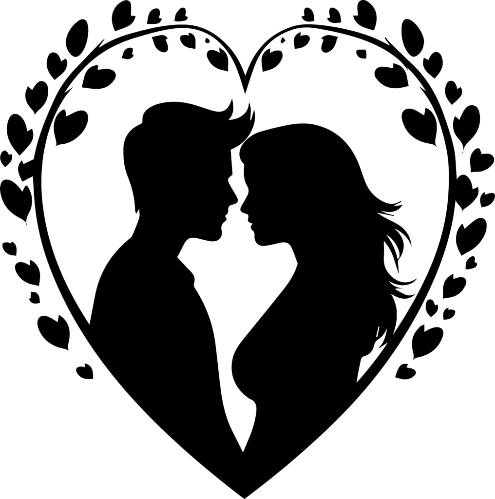 Wedding Couple Silhouette PNG (5)