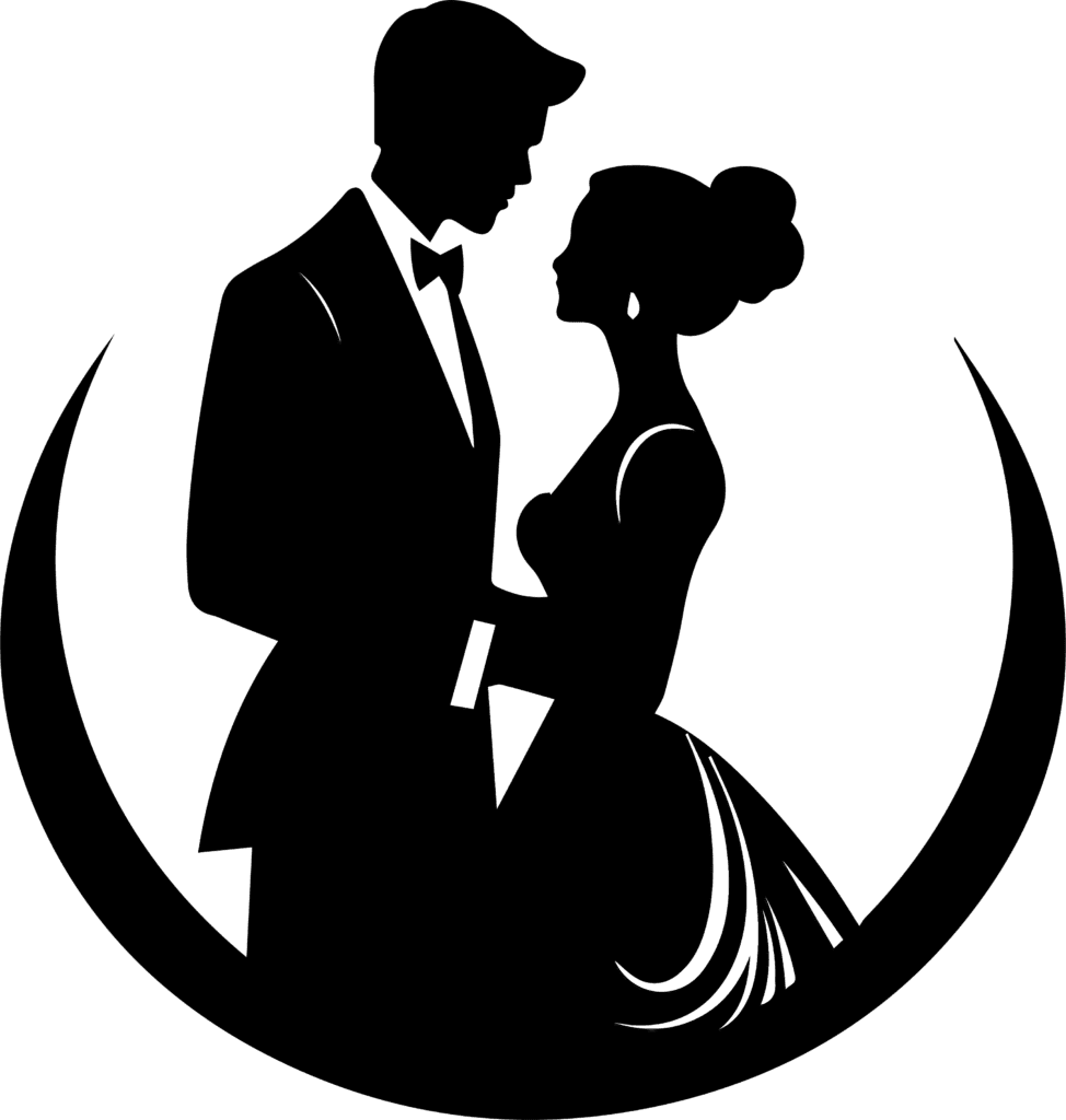 Wedding Couple Silhouette PNG (7)