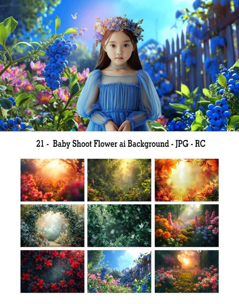 20- Flower Digital Ai Beautiful Background – JPGE- RC