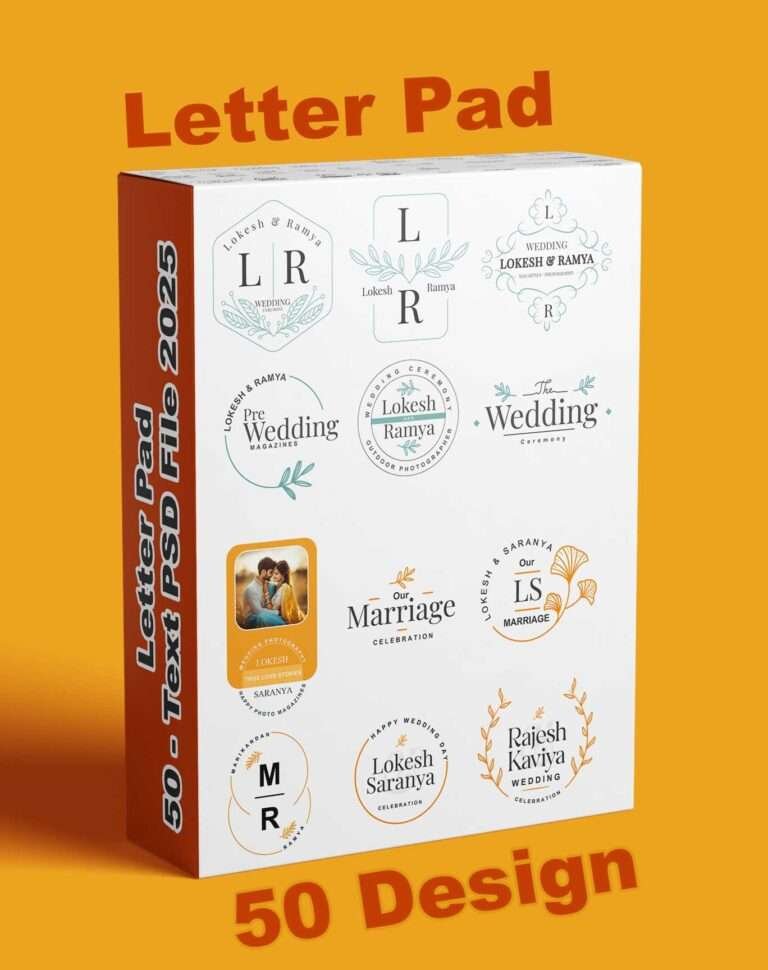 Letter Pad 50 Design - 6 -Text PSD File 2025 - RC Design