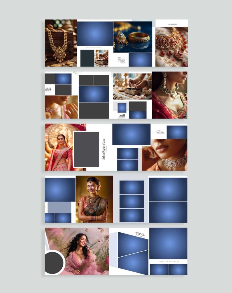 Grand Wedding Album Layouts – 12×36 Group Photo Edition