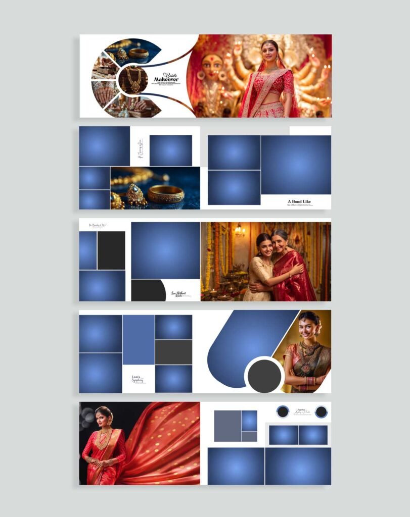 Timeless Elegance 12×36 Wedding Album Group Photo Templates