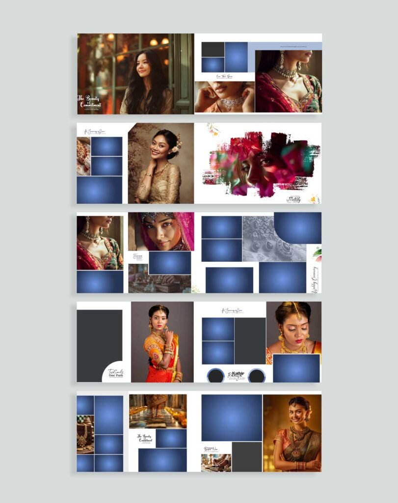 Wedding Group Photo Album Templates – 12×36 Stunning Layouts