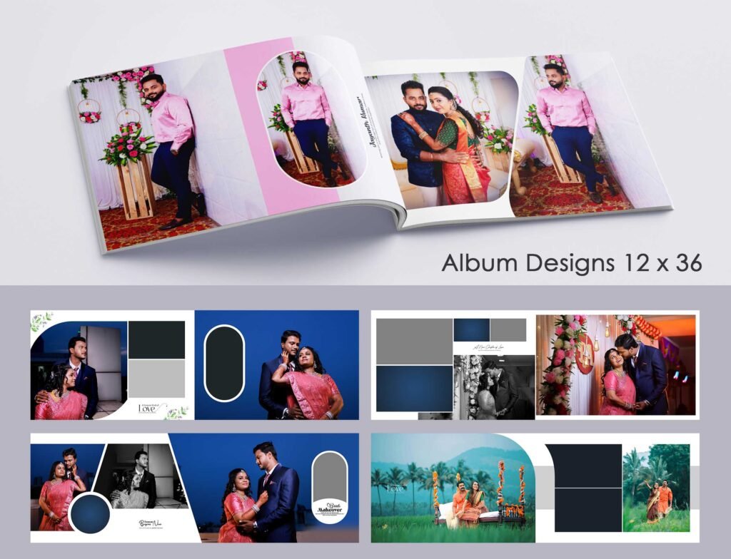 Nature Outdoor Wedding Album 12×36 PSD – Premium Template
