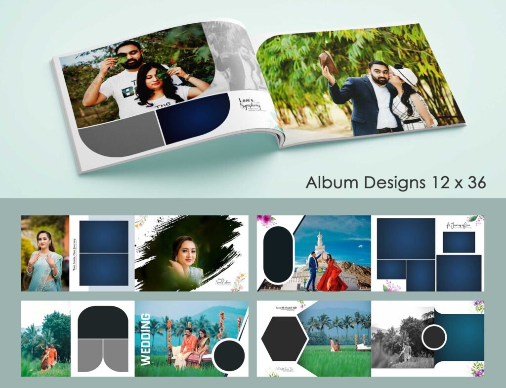 Traditional South Indian Wedding Album Design 12×36 PSD – Premium Template