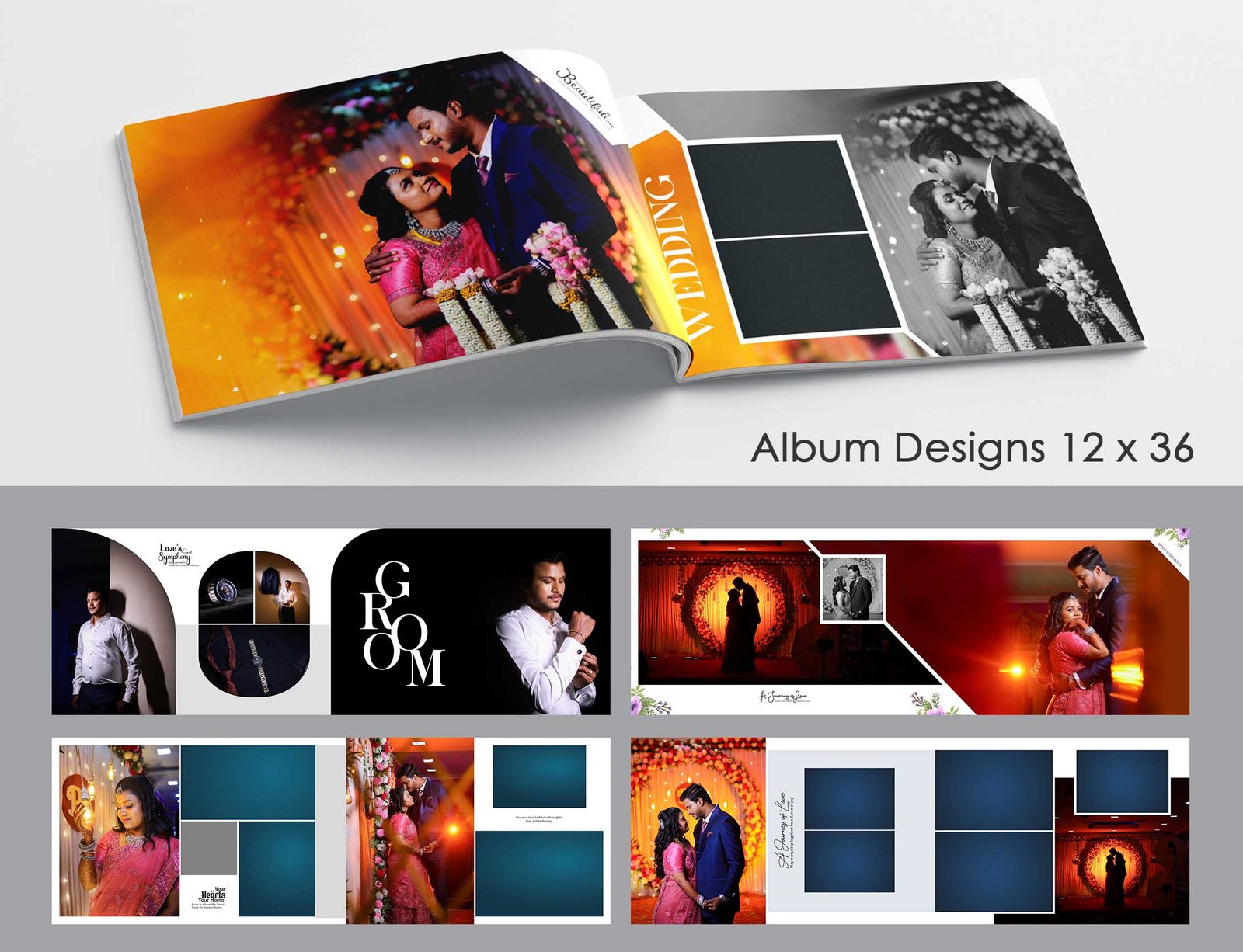 Wedding Album 12x36 PSD – Premium Template - RC Design