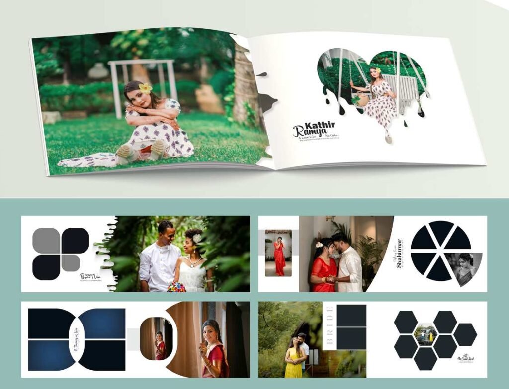 Cinematic Wedding Album PSD Templates 12×36 Inch Fully Customizable Layered Design 300 DPI RGB