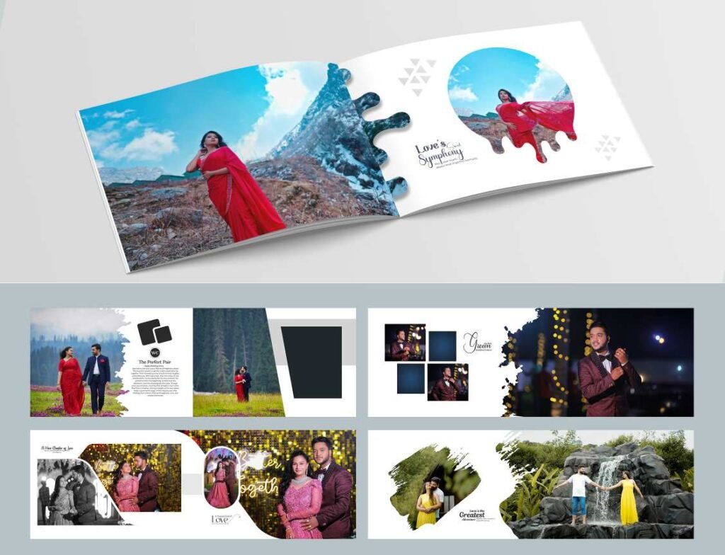 Classic Wedding Album PSD Templates 12×36 Inch Fully Editable Premium Layered Design 300 DPI RGB