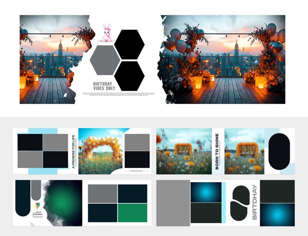 Trendy Birthday Album Sheets 2026 12×36